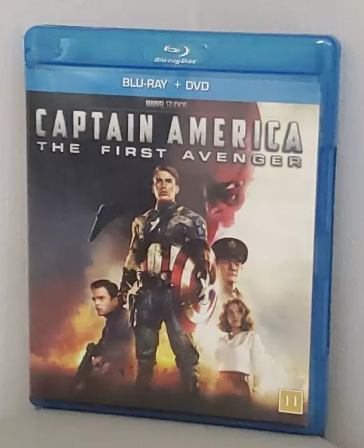 Marvel Captain America The First Avenger 2 Disc Blu Ray + DVD Chris Evans