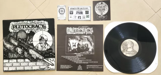 PLUTOCRACY (Redwood City, CA) Six Weeks Label Grindcore Hardcore Rare Vinyl LP!