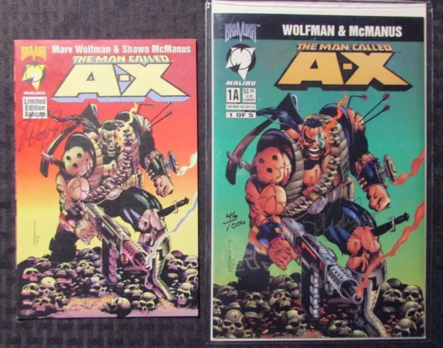 1994 MAN CALLED AX #1 NM 9.4 Signed w/ COA #46 McManus & Marv Wolfman + Ashcan