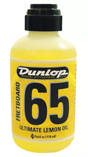 Jim Dunlop 65 Gitarre Griffbrett Zitronenöl Reiniger - 4 flüssige Unzen Flasche