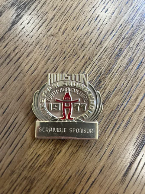 Houston Livestock Show and Rodeo 1977 Badge/Pin