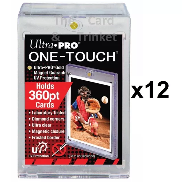 12 Ultra PRO One-Touch 360pt Magnetic Card Protector Display Holder UV Protected