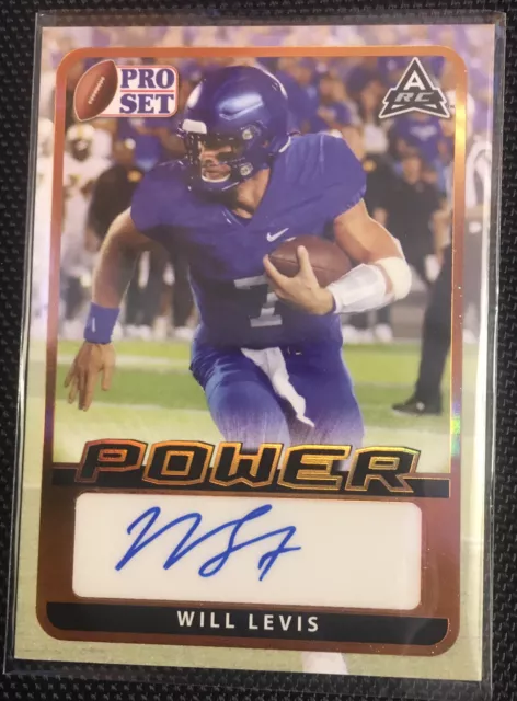 2021 WILL LEVIS Leaf Pro Set Power Base AUTO #BA-WL1  Kentucky Titans RC