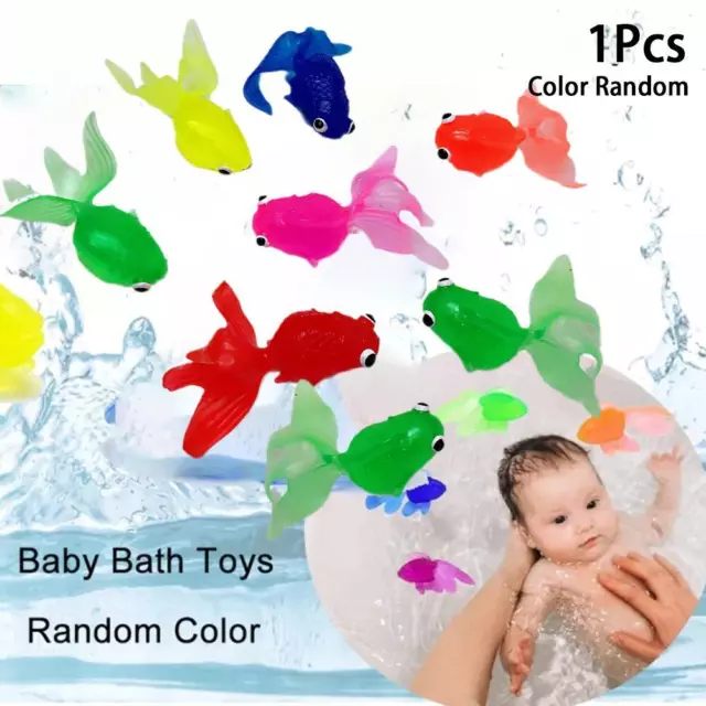 Soft Rubber Gold Fish Baby Bath Toys Durable Swimming Beach Game Kids Gift V3G5