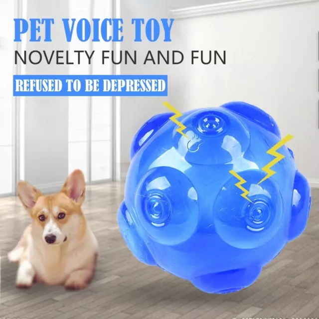 Pet  Durable Bite Grinding Sound Toy Ball S3U94566