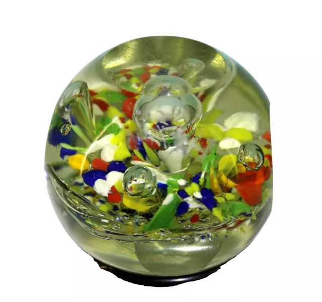 Briefbeschwerer Paperweight antik geschliffen 5 Blasen Böhmen