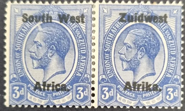 SOUTH WEST AFRICA 1923 MH South Africa Pair of Stamps Overprinted as Per Photos