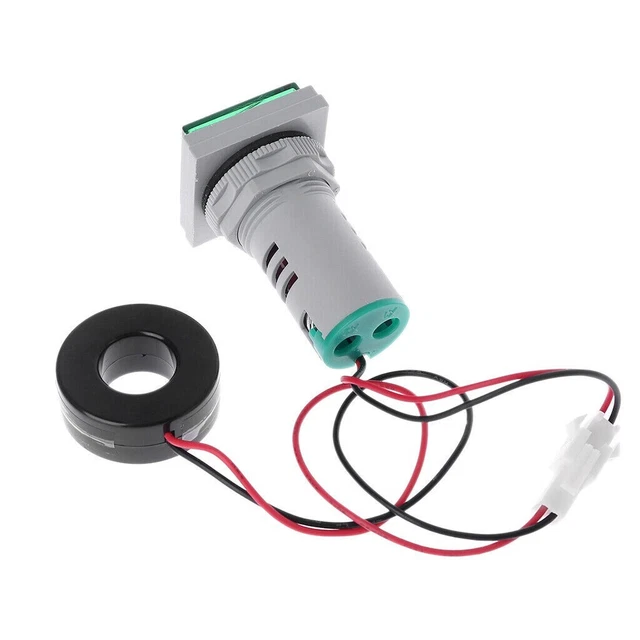 Only Y Mini Voltmetro Amperometro Digitale LED 2 In 1 - DC 0-100V 10A - Display Rosso E Blu