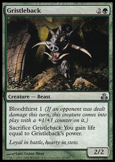 Gristleback 2x FOIL GPT MTG Guildpact Uncommon MINT green Gristleback 2x FOIL GPT MTG Guildpact Uncommon MINT green