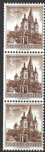 Österreich 1960: postfrisch MiNr.: AT 1073; 3-er Streifen ANK:1115 Mariazell