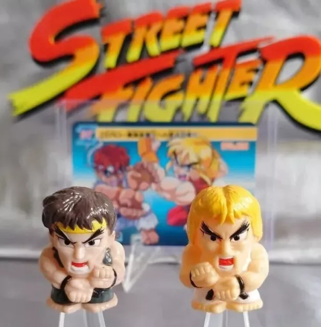 Street Fighter Ryu/Ken Japanese Mini Puppet Figures Bandai Gashapon 1993 Capcom
