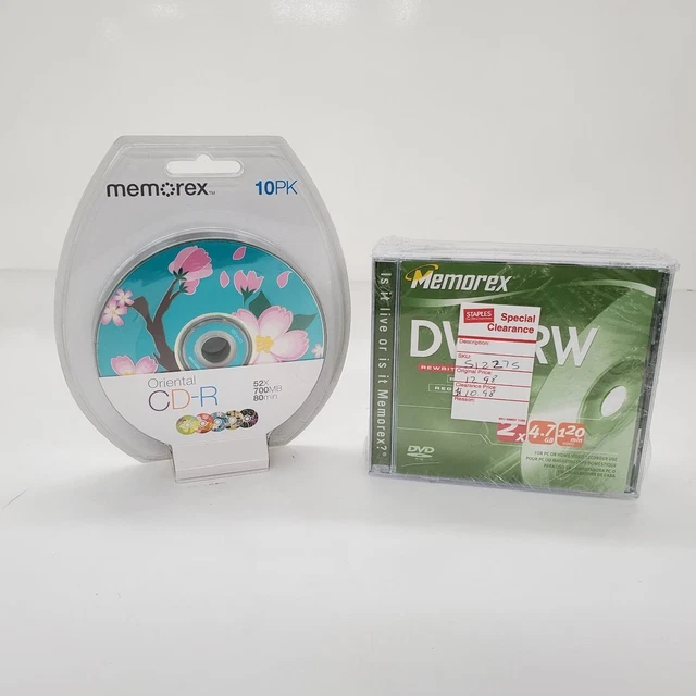 Sealed CD-R & DVD-RW Blank Media Packs