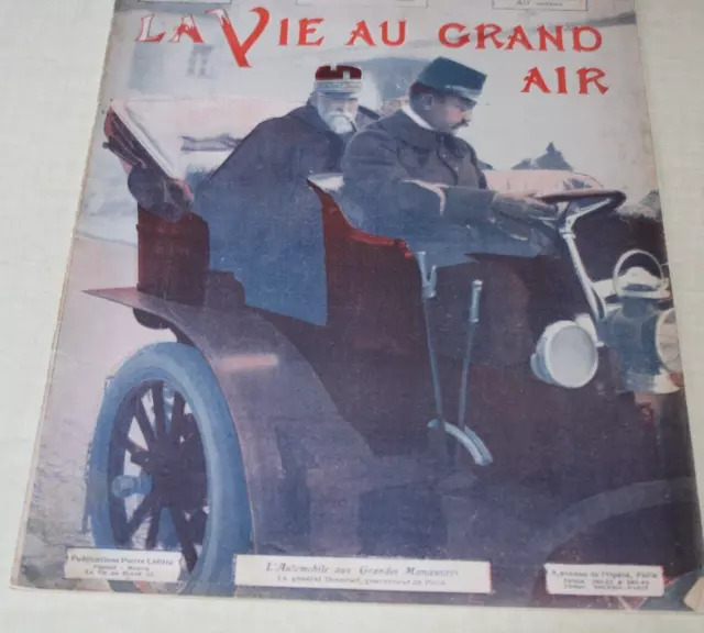 LA VIE AU GRAND AIR N° 314 1904  l automobile au grandes manœuvres motocyclettes