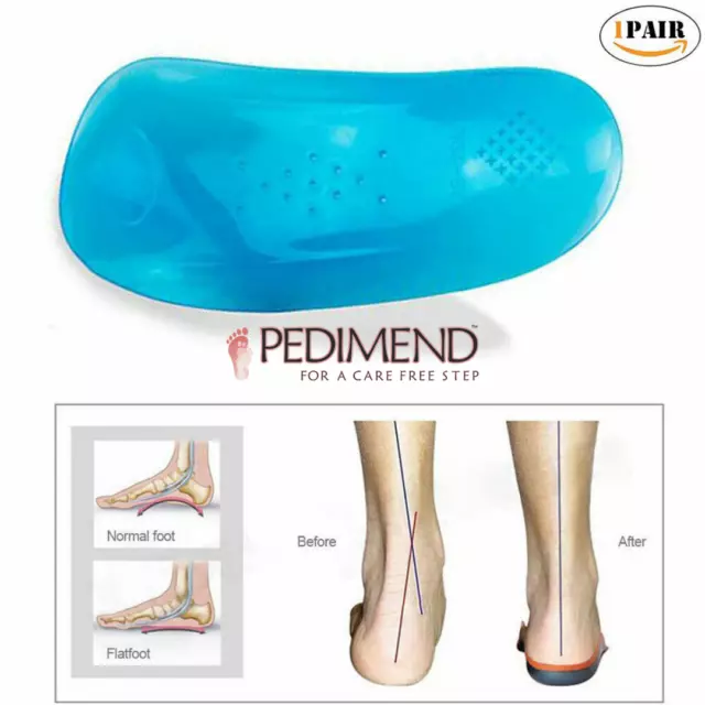 PEDIMEND Orthotic Arch Support Insoles Flat Feet Fallen Plantar Fasciitis Pain