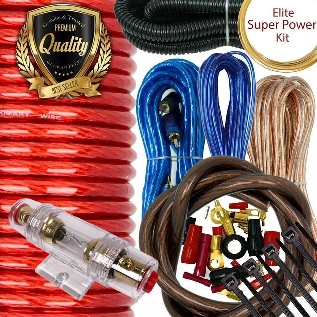 CAR AUDIO 4Gauge Cable Kit Amp Amplifier Install RCA Subwoofer Sub