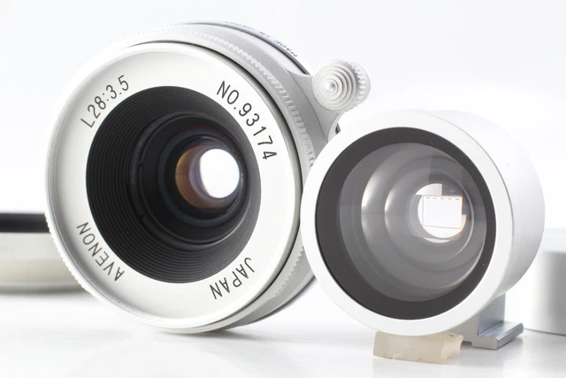 [MINT w/ Finder] AVENON L 28mm f/3.5 Silver L39 Leica Mount From JAPAN