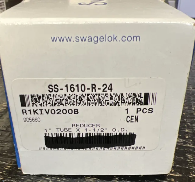 Swagelok SS-1610-R-24 Reducer  1" Tube OD x 1-1/2" Tube Adapter