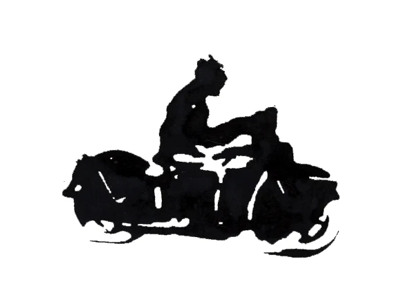 Vintage Metal Letterpress Print Block MOTORCYCLE S