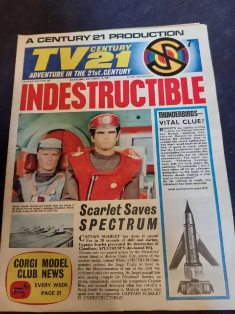 Vintage TV CENTURY 21 Comic No. 143 Thunderbirds Captain Scarlet 14 OCTOBER 1967