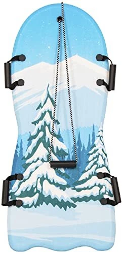 Premium Foam Snow Sled with Tow Rope and Handles for Kids and Mountain 45in