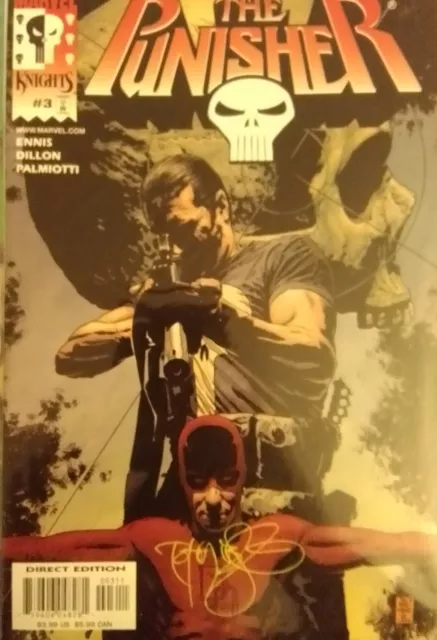 The Punisher #3 Marvel Knights Comics 2000 Autograph By Tim Bradstreet 🔥🔥🔥