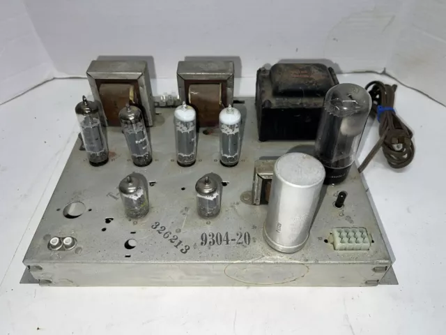 Magnavox 9304-20 Push Pull EL84 Stereo Tube Amplifier From Console