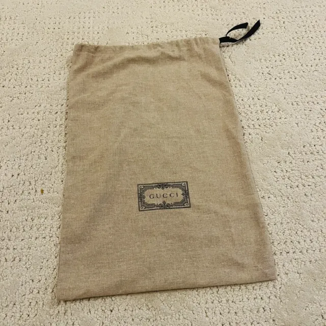 Auténtica bolsa antipolvo GUCCI blanca y marrón talla: 17"" x 11,75"" usada