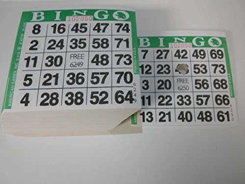 Pushout Bingo Cards (500 ct)-Select Color Below (Green)