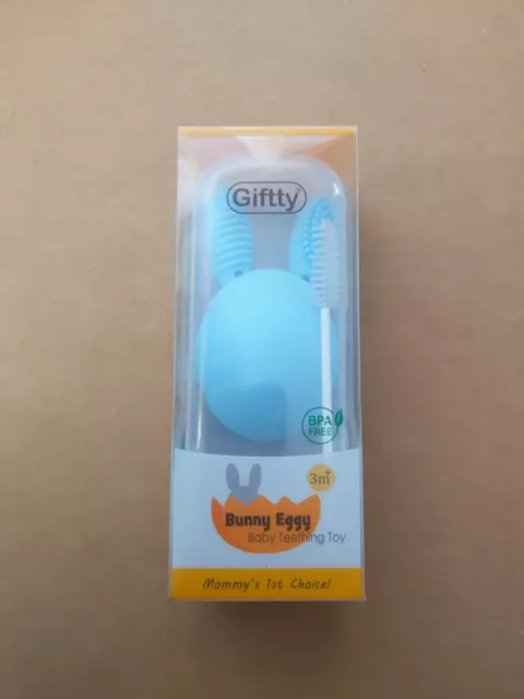 Baby Teething Bunny Eggy Toothbrush Pain Relief Toy For Infants By Giftty
