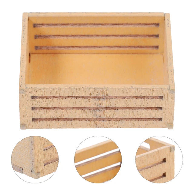 Ibasenice Mini Cestino In Vimini Per Casa Delle Bambole, 4x3x3 Cm, Colore Caffè, Accessorio In Miniatura