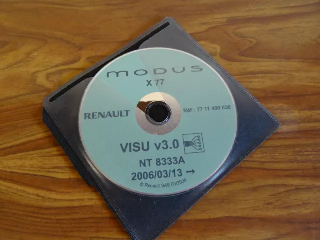 Revue technique électrique  RENAULT MODUS X77 NT 8333A VISU CD original RENAULT