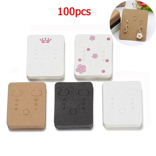 Studs Long Drop Jewelry Display Card Earring Display Card Holder Kraft Paper