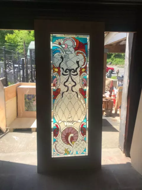 Beautiful Hand Made Stained Glass Victorian Style Entry Door - Jhl2167-10A