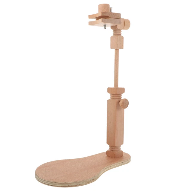 1 pieza Soportes de bordado Soporte de punto de cruz de madera maciza Soporte de bordado de escritorio