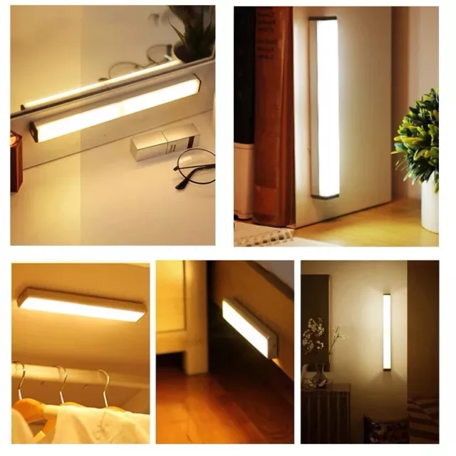 Luz Nocturna LED inalámbrica con Sensor de movimiento tipo C, lámpara recargable