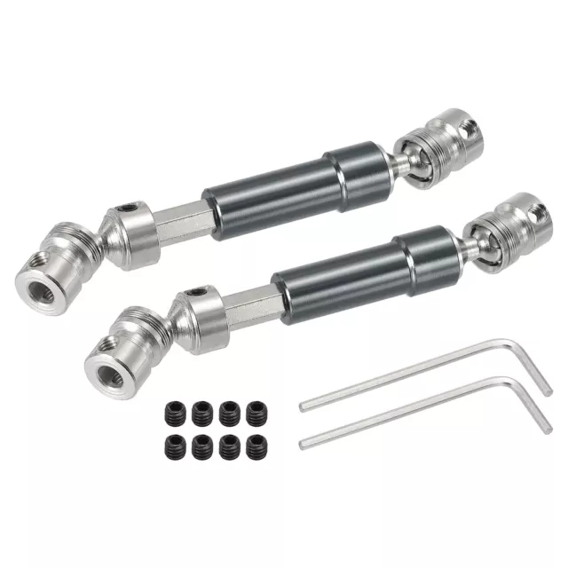 RC Drive Shaft CVD Rear Center Drive Shaft with M4 Grub Screws Metal Grey 2Pcs