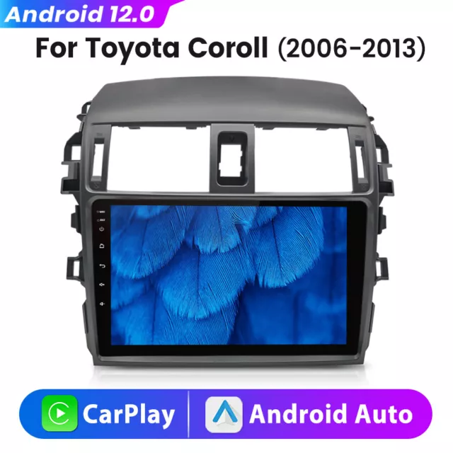 For TOYOTA COROLLA 2009-2013 Carplay 32G Android 12 Car Stereo Radio GPS Navi US