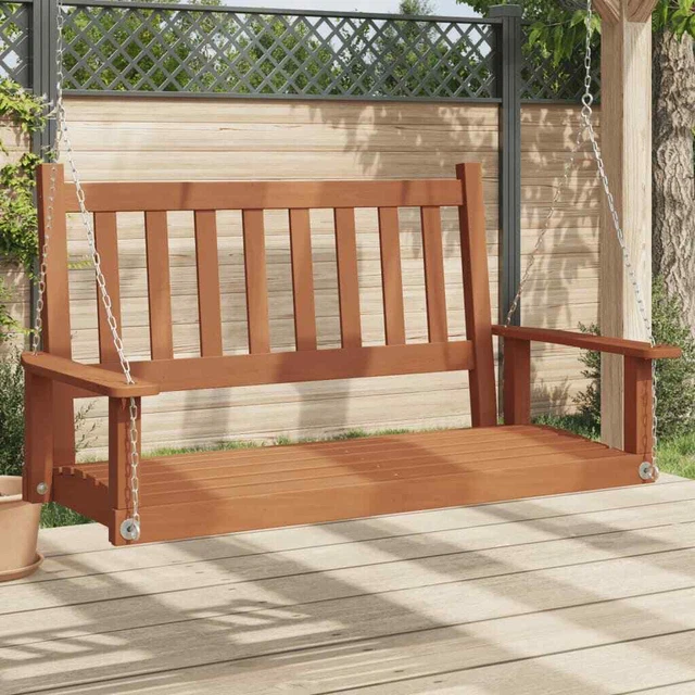 Panca A Dondolo Da Giardino In Metallo SK Style | Design Classico Vittoriano Nero | 89 X 43 X 63 Cm | Per Esterno, Resistente Alle Intemperie
