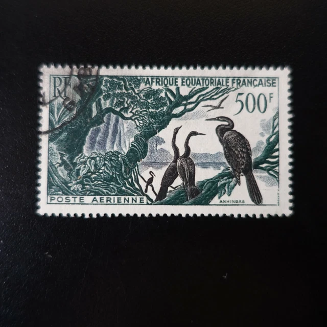 France Colonie Afrique Equatoriale Française Aef Poste Aerienne Pa N°53 Oblitere