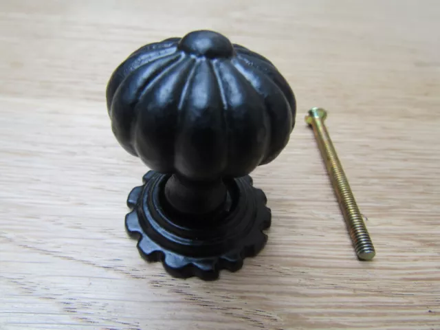 PUMPKIN WITH BASE Cast iron vintage cabinet cupboard drawer knob handle