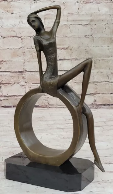 Modern Artwork: Handmade Female Bronze Figurine Abstract Woman Sculpture Sale