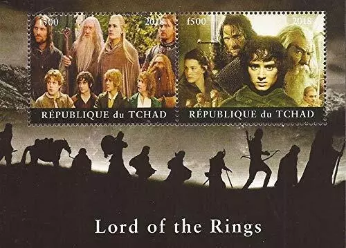 2018 Lord of the Rings Movie - Two Stamp Sheetlet Stamps 4.75" x 3.5"