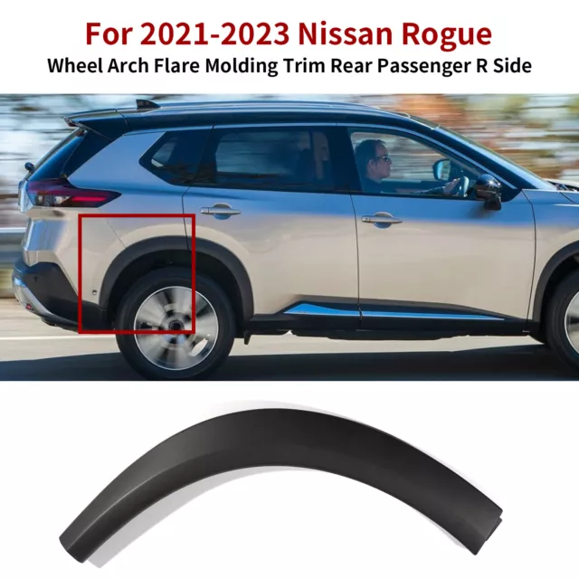 Fits 2021-2023 Nissan Rogue Door Trim Flare Molding Rear Passenger Right RH Side