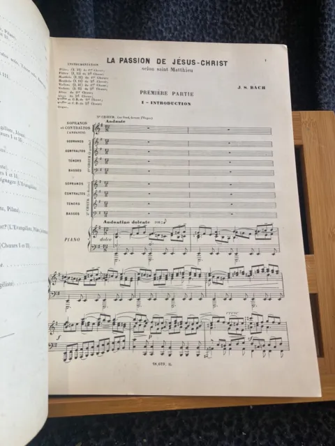 Bach Passion Saint-Matthieu Partition chant piano française Antheunis Lemoine 5