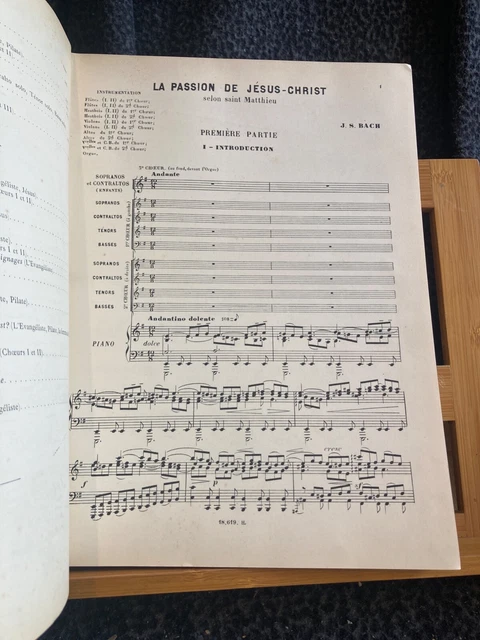 Bach Passion Saint-Matthieu Partition chant piano française Antheunis Lemoine 5