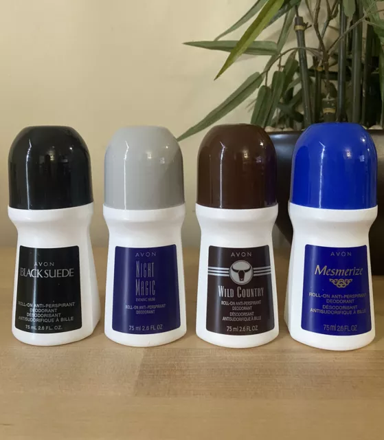 4 different Avon Roll-on anti-perspirant Deodorant 75ml. 2.6fl.oz each New