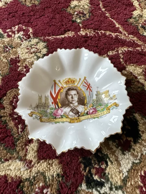 CORONATION OF KING EDWARD V111 12th MAY 1937 Fancy Plate - Ansley Bone China