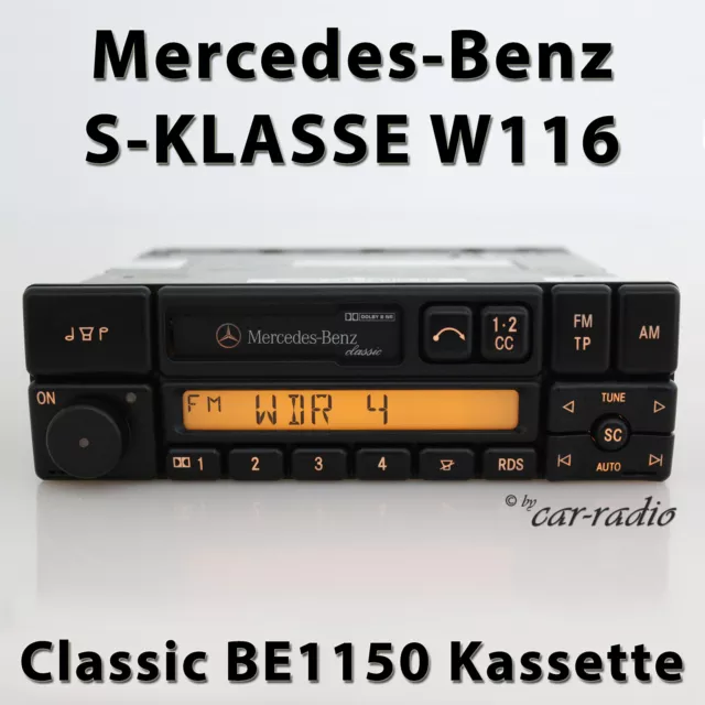 Original Mercedes W116 Radio Classic BE1150 Becker S-Klasse Kassettenradio RDS