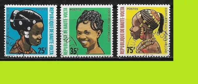 Upper Volta 1972 Hair Styles - Complet Series 3 Stamps - Original Gum