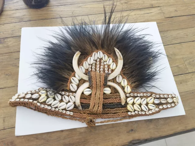 Parure De Tête Papouasie Nouvelle Guinée XX ème Siècle Coiffe De Danse